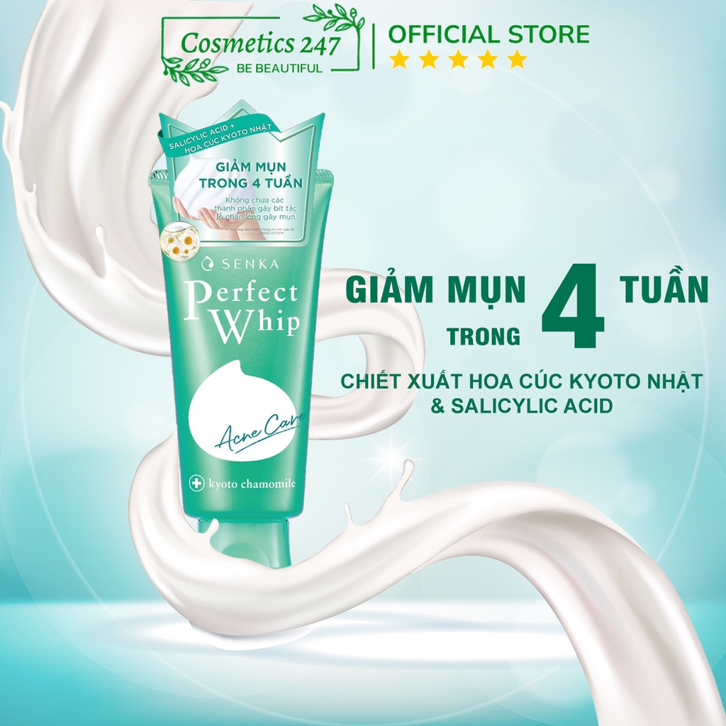 Ảnh Sữa rửa mặt Senka Perfect Whip Acne Care 100g Giảm Mụn 2