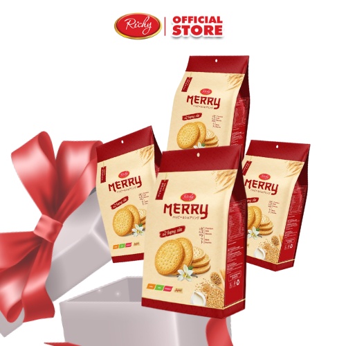 Combo 5 Gói Bánh Quy Merry Sữa 192g | Shopee Việt Nam