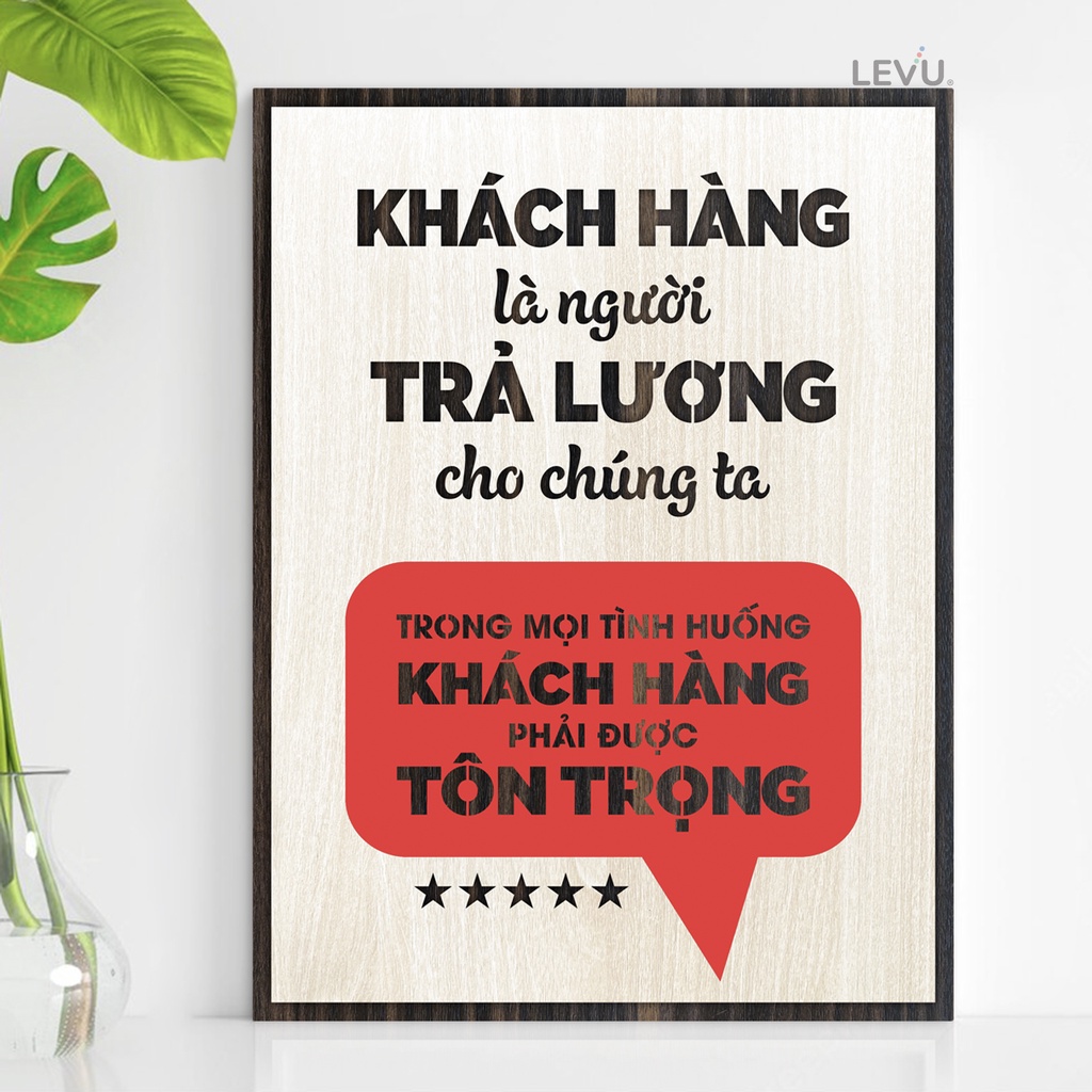 Tranh Treo Tường Gỗ LEVU052 trang trí phòng họp