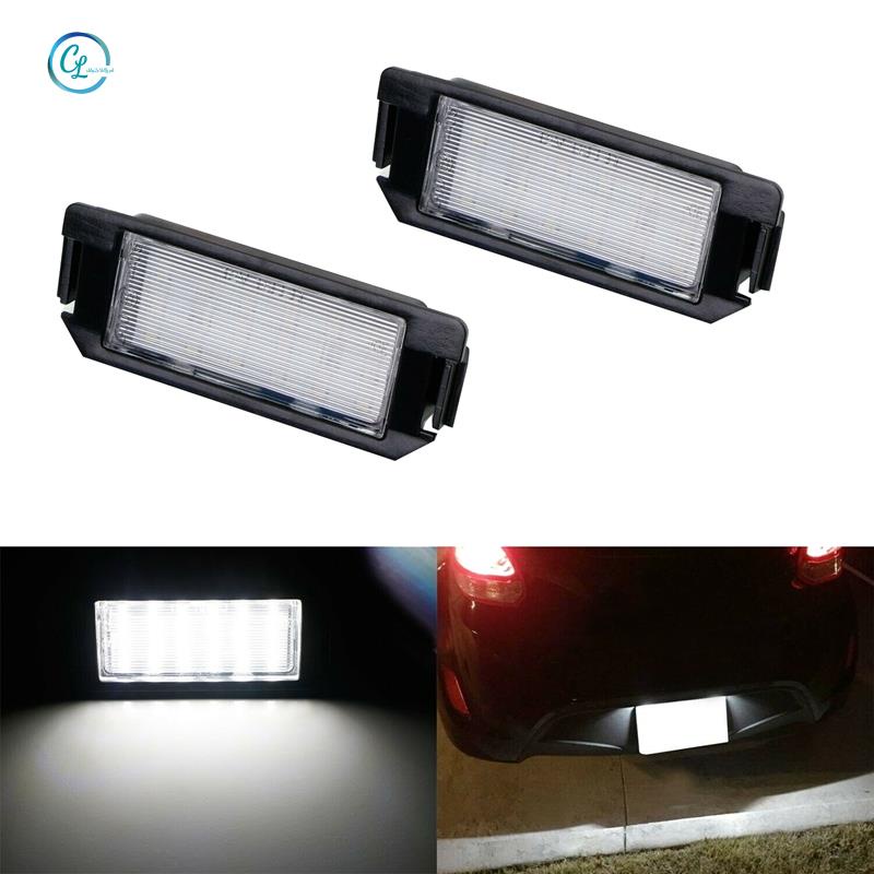2 Đèn 18 bóng led ánh sáng trắng gắn biển số xe Hyundai Veloster Genesis 2D Kia Soul