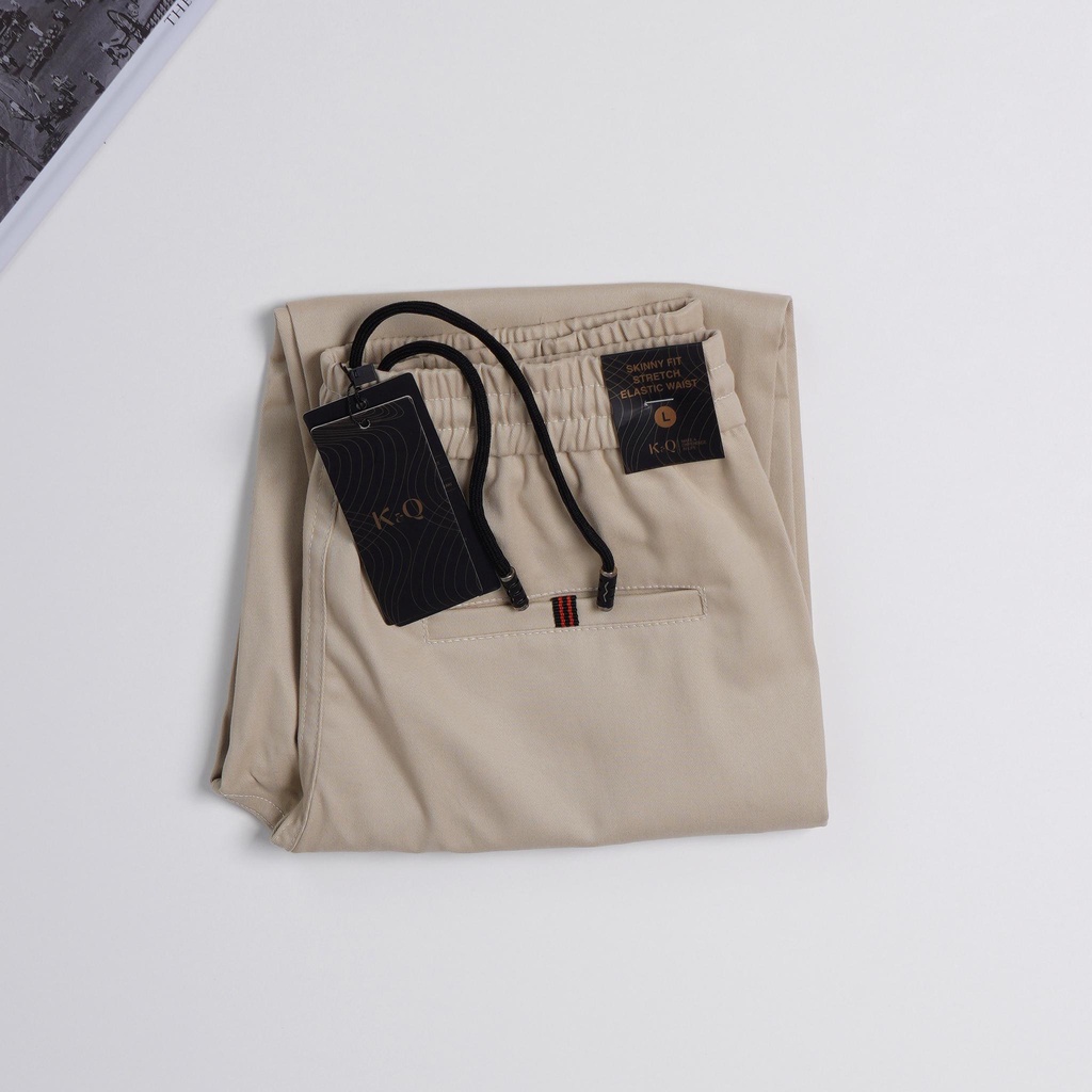 Ảnh Quần ống suông kaki co giãn KQ STYLING kem cao cấp 4