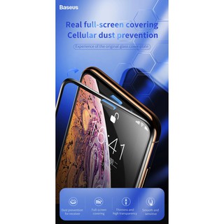 Bộ 2 miếng dán cường lực full màn hình Baseus Screen Protector cho các dòng Táo từ X đến 12 pro max + Kèm ốp viền