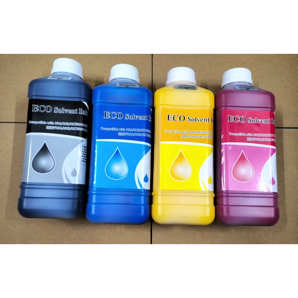 Bộ mực dầu ECO Solvent Ink dành cho máy in Epson in Decal khổ lớn