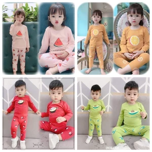 Đồ bộ dài tay in hình trái cây TB382 Bộ quần áo bé trai và bé gái