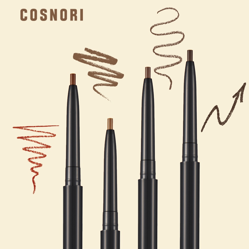 Bút kẻ lông mày COSNORI Slim Eyebrow Pencil đầu mảnh trong suốt sắc sảo 0.13g