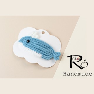 Kẹp tóc con cá heo bơi lượn cute cho nữ và bé gái 6cm |Cặp tóc mái hình thú |Shop Rô Handmade