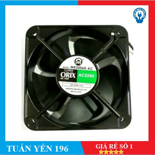 Quạt hút 220V SUPER ORIX 20x6x20 ( Đen ) Tem Xanh | Shopee Việt Nam