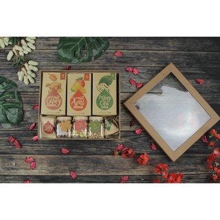 Hộp quà Tết thực phẩm Hải Long 16 thiết kế tinh tế, bộ hạt và mứt sấy biếu tặng đối tác lớn quý | HẢI LONG