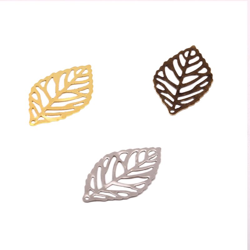 [SUIT] 100 Chiếc Mặt Dây Chuyền Khung Lá Rỗng Cài Đế Cabochon Cho Khung Chìa Khóa Mặt Dây Chuyền Viền Cài Đặt DIY Nhựa UV Quyến Rũ