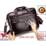 Cặp Da Lion Nam Nữ Công Sở Đựng Laptop 15,6 Inch Da Bò Thật Cặp Túi Xách Da Nam Văn Phòng Đeo Chéo Đựng Tài Liệu Tuxa — ảnh 2