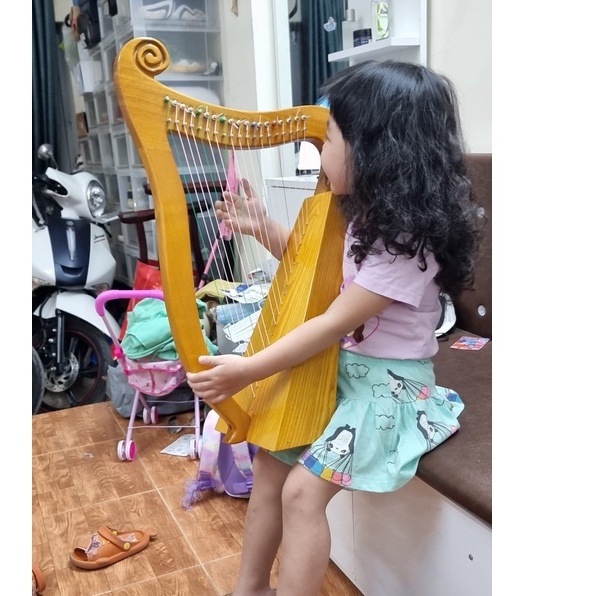 Đàn Hạc Cầm 19 Dây - Tặng Kalimba Pha Lê