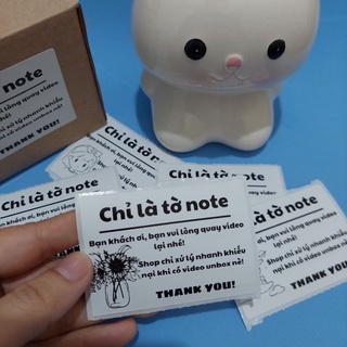 Set 50 tem dán note quay video mở hàng kích thước 7x5cm