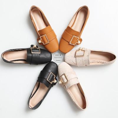 Giày Nữ Size Lớn (33-44) Giày Lười Slip-On Phong Cách Anh Quốc Nữ Giày Da Nhỏ Retro Hai Cánh Giày Đậu Hà Lan Giày Đơn Nữ Size Lớn Giày Nữ Túi Giày Over-Foot Giày Nữ Giày Nữ Thông Thường