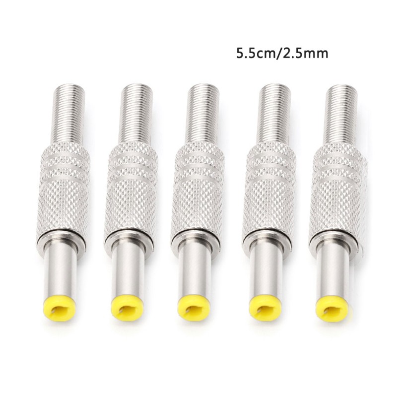 Set 5 đầu cắm nguồn Dc 5.5x2.5mm cao cấp