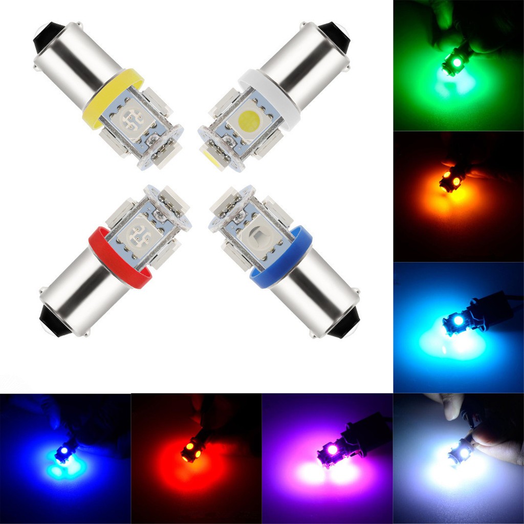 10 Chiếc T11 BA9S 5050 Đèn Led Nội Thất T4W 5SMD Đèn Cửa Đỗ Xe 12V 24V ...