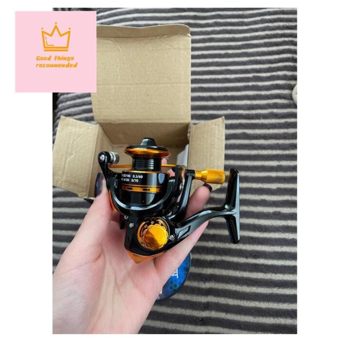 Tốt Nhất Kích Thước Nhỏ GT500 SU800 Mini Spinning Reel Mesin Pancing Metal Reel Siêu Nhẹ Siêu Nhẹ Quay Cuộn udang body Gear Metal