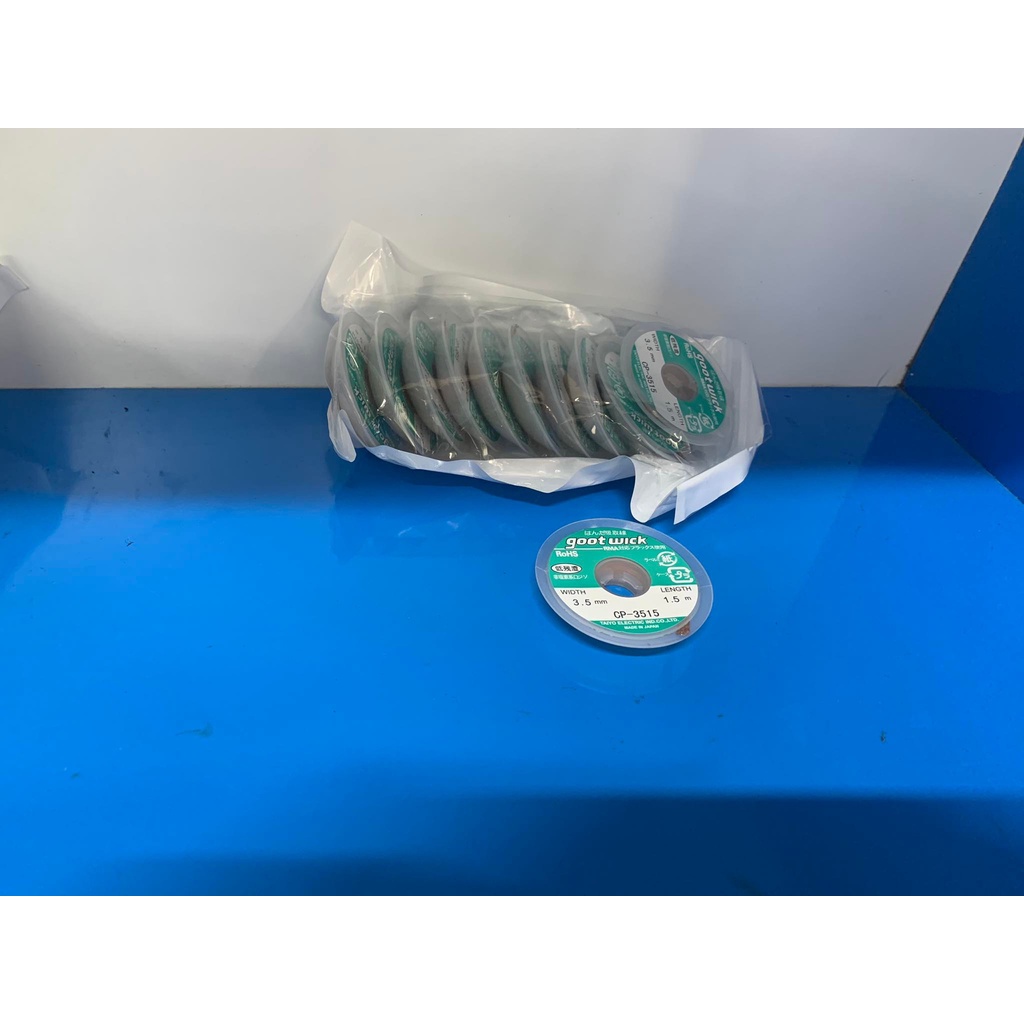Mèche à Dessouder GOOT CP-3515 - Largeur 3,5 Mm, Longueur 1,5 M - Pour Retirer Soudure Sur Circuits Et Composants
