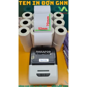 Giấy in vận đơn Giao hàng nhanh GHN 52x70 - 100 Tem tự dán 52*70 giấy in nhiệt decal nhiệt Tem mã vạch giấy nhiệt