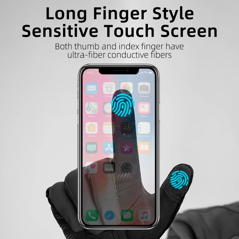 Găng tay đi xe đạp ROCKBROS có vải thoáng khí chống sốc cho Unisex mùa xuân thu