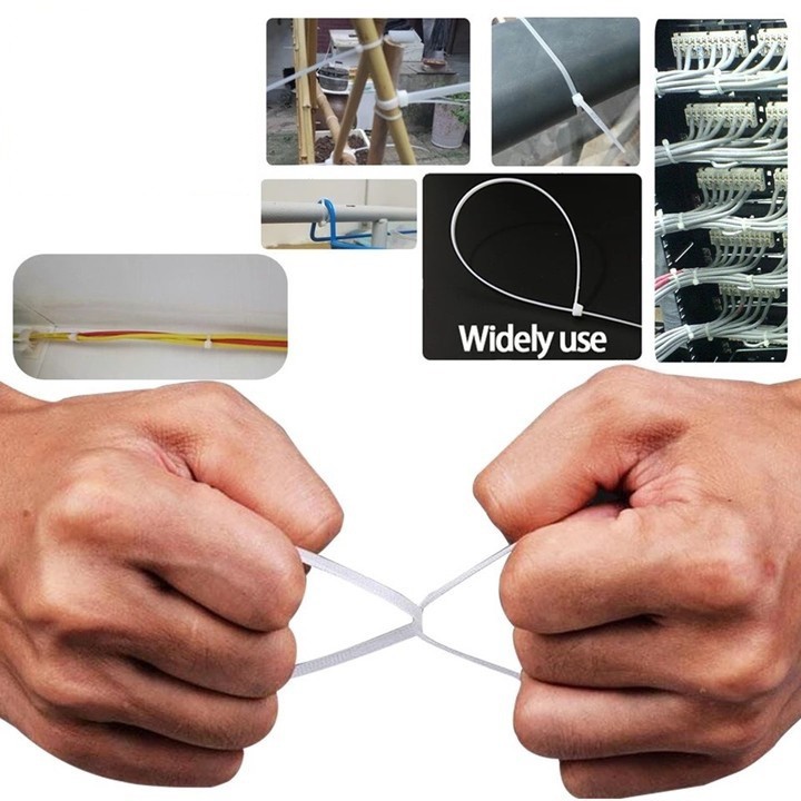Dây rút, dây gút nhựa khoảng 75 sợi/bịch (mặc dù tem in 100 sợi/bịch ...