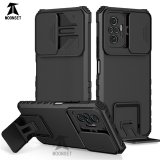 Ốp Điện Thoại Siêu Mỏng Chống Sốc Có Giá Đỡ Cho Redmi Note 10 Pro Note 10 10s 4G 5G Note 9 Note 8 Pro