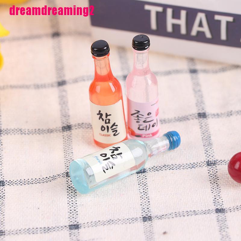 Bộ 10 mẫu chai rượu với tỷ lệ 1 / 12 để trang trí búp bê