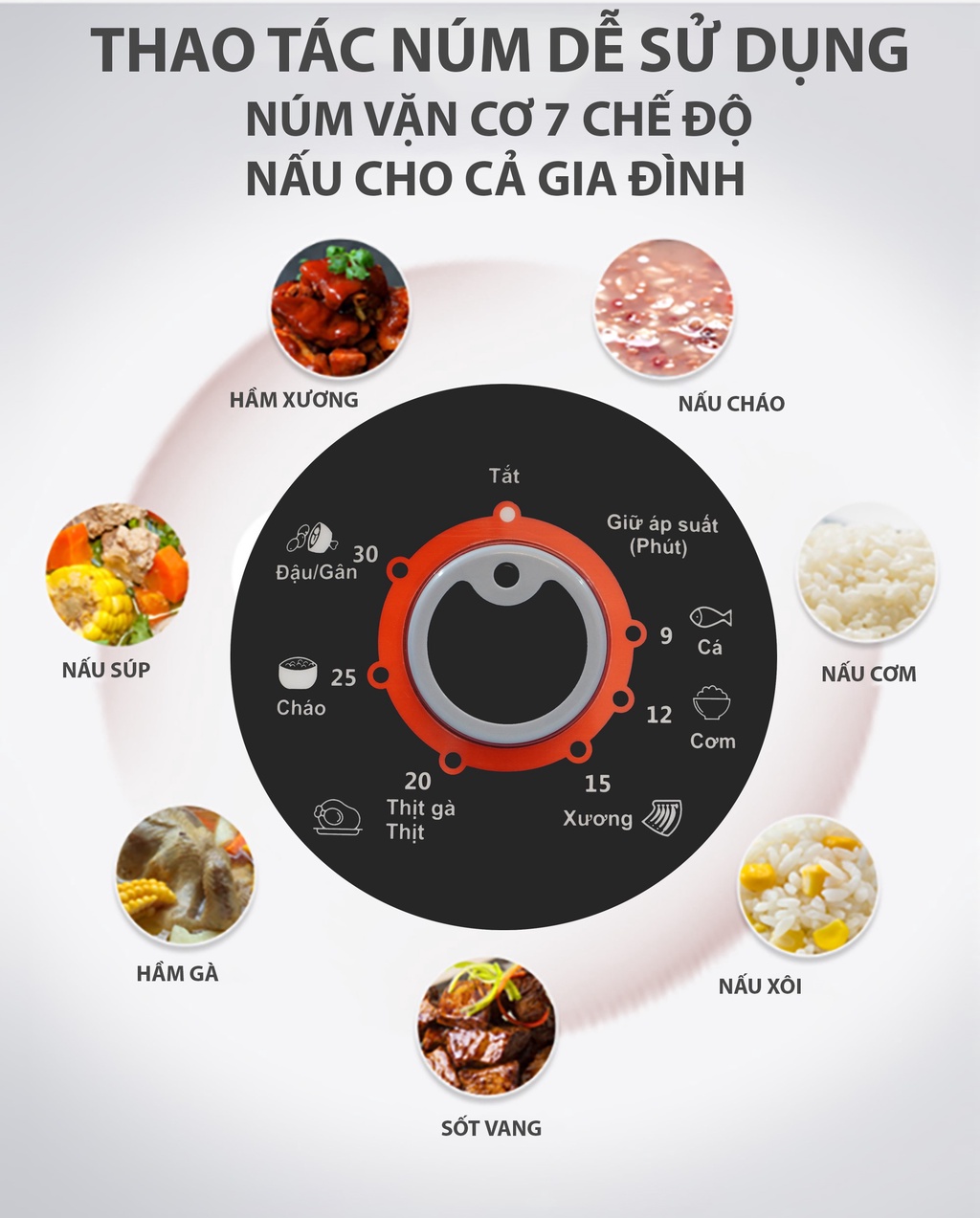 Thiết kế Nồi áp suất KIPOR KP-AS351-6L