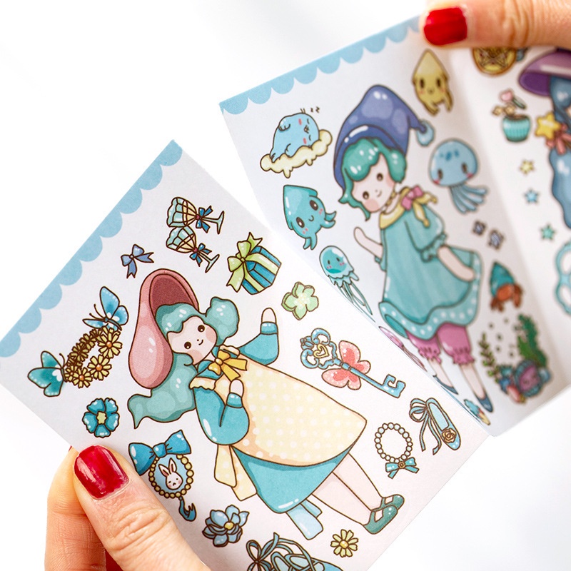 Sticker cute hộp set 32 miếng dán sổ điện thoại laptop bàn tường HD77-K50 DIY Crafts, Scrapbook, Journal, Diary, Planner