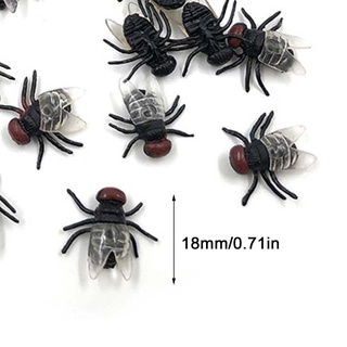 Comereally 100 Chiếc Ruồi Giả Nhựa Mô Phỏng Côn Trùng Ruồi Bọ Trò Đùa Đồ Chơi Prank Halloween Tiếp Liệu Đảng Ủng Hộ