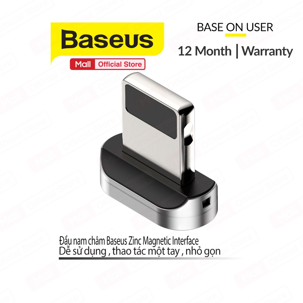 Đầu chuyển nam châm Baseus Zinc Magnetic Interface dùng cho cáp
