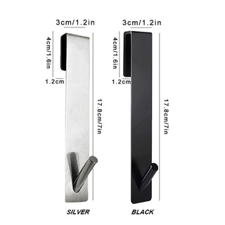 MEGOCE Móc áo choàng đục lỗ miễn phí Móc cửa bằng thép không gỉ Móc treo đồ nhà bếp / phòng tắm