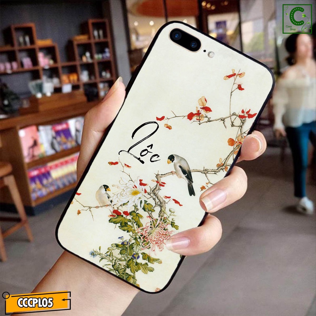 Ốp lưng iphone mặt kính in hình siêu bền - Cành hoa trồi lộc - 6/6plus/6s/6splus/7/7plus/8/8plus/x/.....