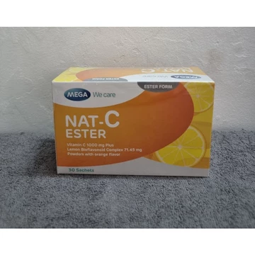 Bột vitamin C 1000mg, vitamin C 1g giúp tăng cường đề kháng, Nat C Ester Hộp 30 gói