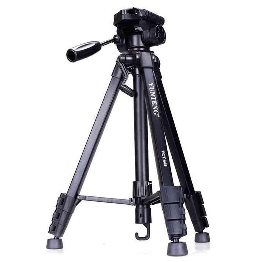 Tripod máy ảnh, chân đế điện thoại Yunteng VCT 668 - Kèm remote từ xa và kẹp điện thoại