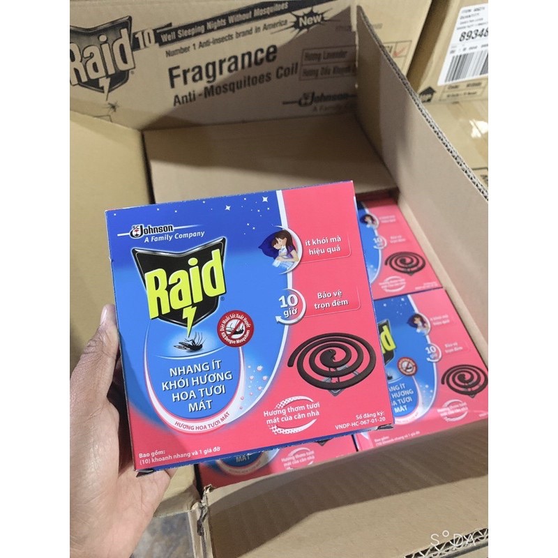 hộp Nhang muỗi raid / jumbo có khói , ít khói