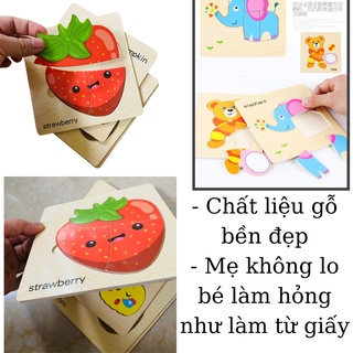 Bộ 8 bảng gỗ ghép hình dành cho bé