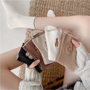 Sét 5 Đôi Tất Gấu Cổ Cao Tất Gấu Siêu Đẹp Sang Chảnh Và Thời Trang