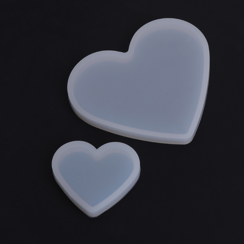 Dassbsug Tình Yêu Hình Trái Tim Khuôn Silicon Pha Lê Nhựa Dính Khuôn Hoa Nồi Khuôn Bê Tông Tealight Giá Đỡ Khuôn Thạch Cao