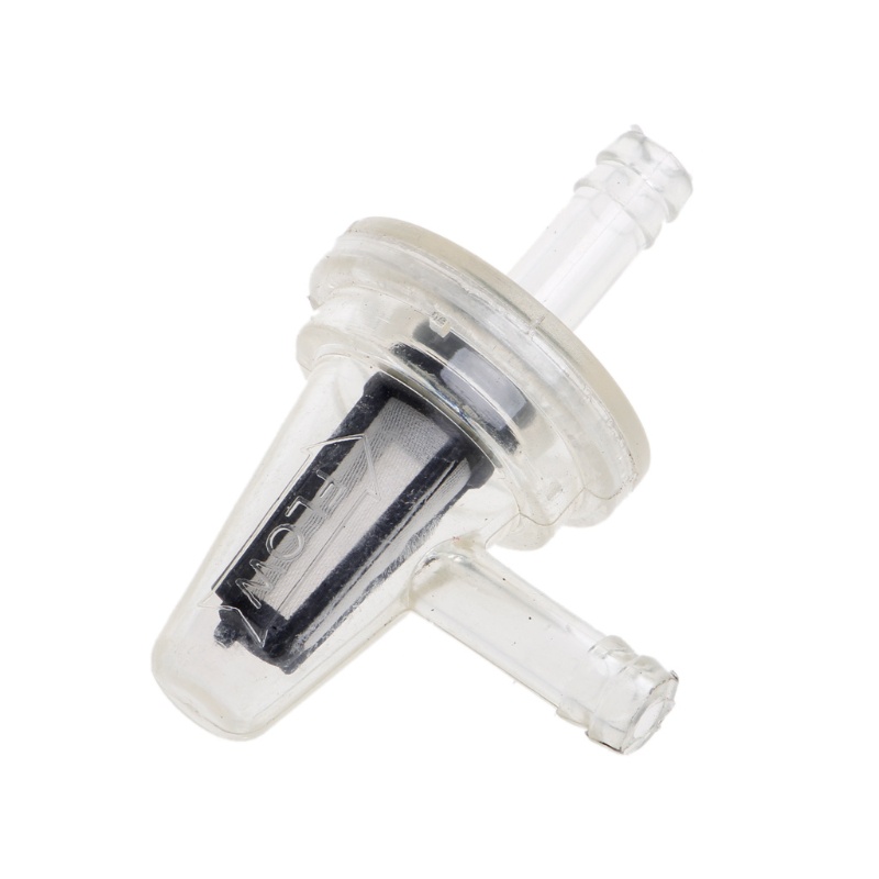 1x Universal Motorcycle Right Angle Inline Fuel Filter 1/4" 6mm Hose Lines