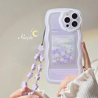 Ốp Điện Thoại Mềm Họa Tiết Hoa Màu Tím Cho IPhone 13 13pro 13mini 12 11 Pro Max IX XR SE2 I8 Plus