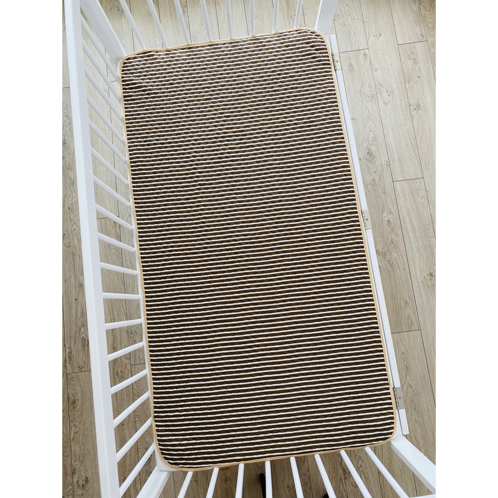 Ảnh Size 62x114cm tấm lót chống thấm cho bé bỏ bỉm TILO cotton 4 lớp mềm êm, không nóng bí, giặt máy 1