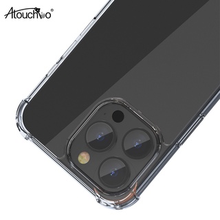 Ốp lưng ATOUCHBO viền mềm lưng kính trong chống sốc cho Iphone 13/13pro/13promax
