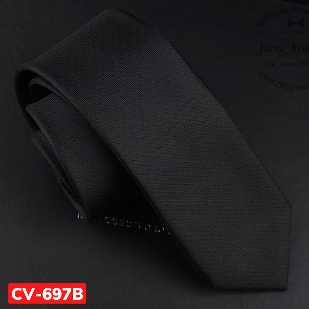 Cavat Nam 6cm màu đen bản nhỏ thời trang phong cách Hàn Quốc, Cravat ...