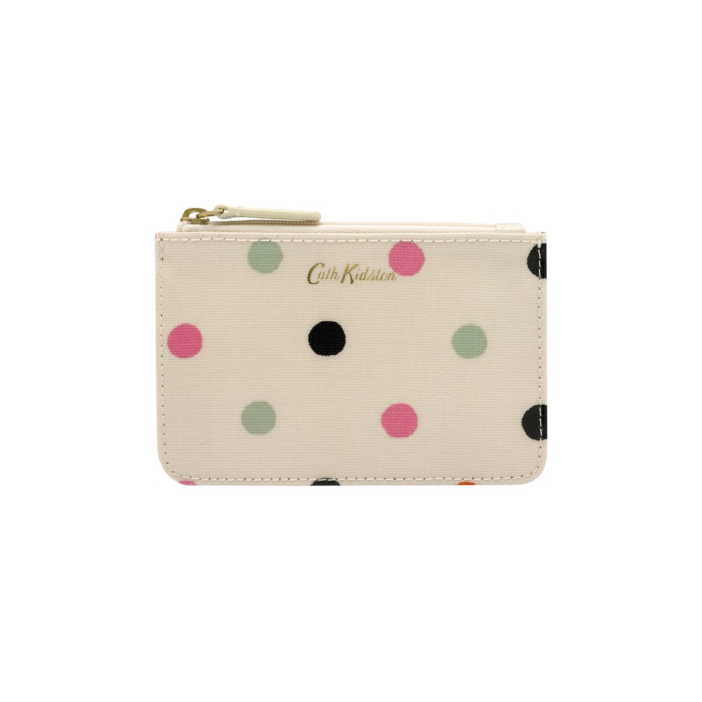 Cath Kidston - Ví nữ/Small Card & Coin Purse - Spot - Ecru -1049350