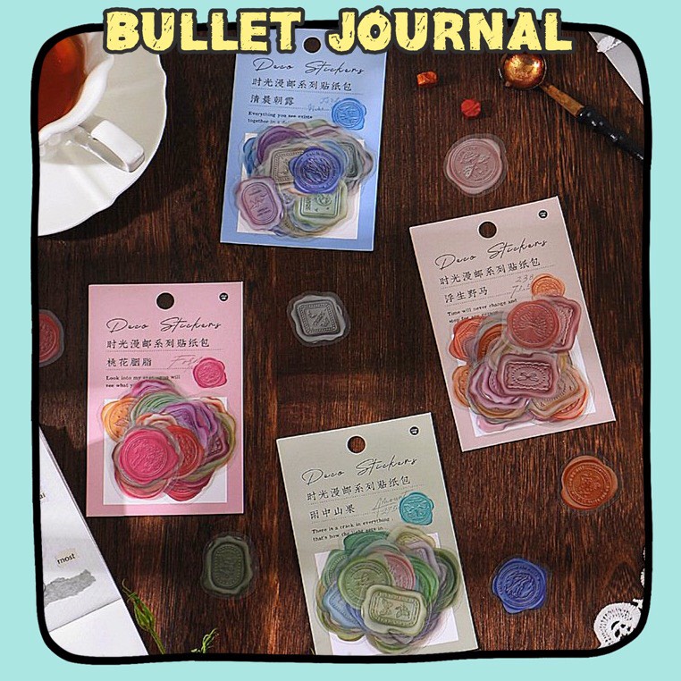 Set 40 sticker trong con dấu sáp st320 ccamzone hình dán | Shopee Việt Nam