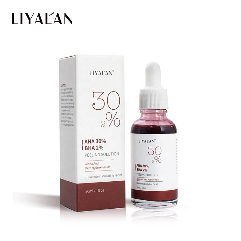 Serum LIYALAN tẩy tế bào chết dạng lỏng dành cho mặt AHA 30% BHA 2% 30ML