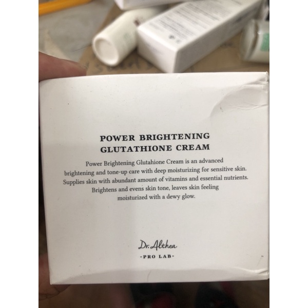 dr.althea power brightening glutathione cream Kem Trắng Da Nâng Tông Dr. Althea Variante:5 mg تونر لبشرة ناعمة bpc 157 tb 500