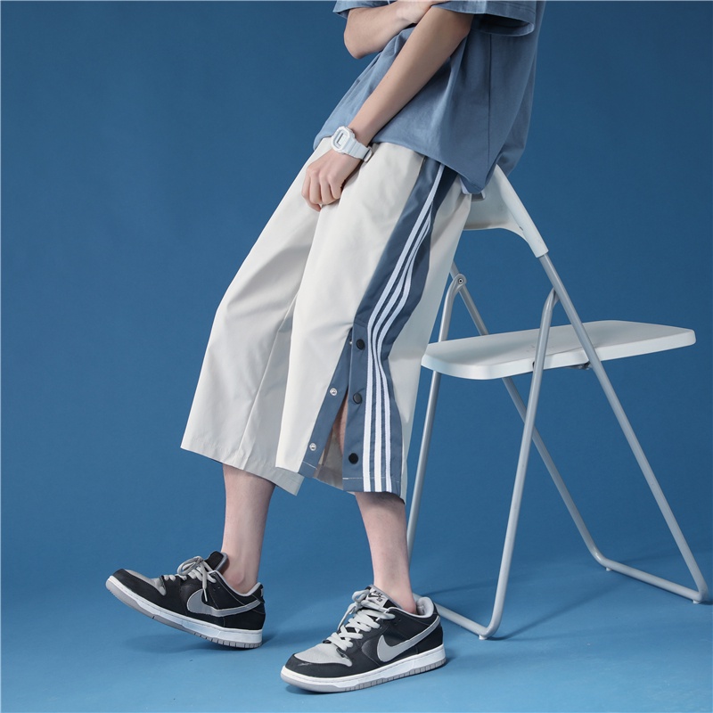 Quần short lững HAZEE unisex thể thao phối cúc lửng nam nữ mặc nhà ulzzang