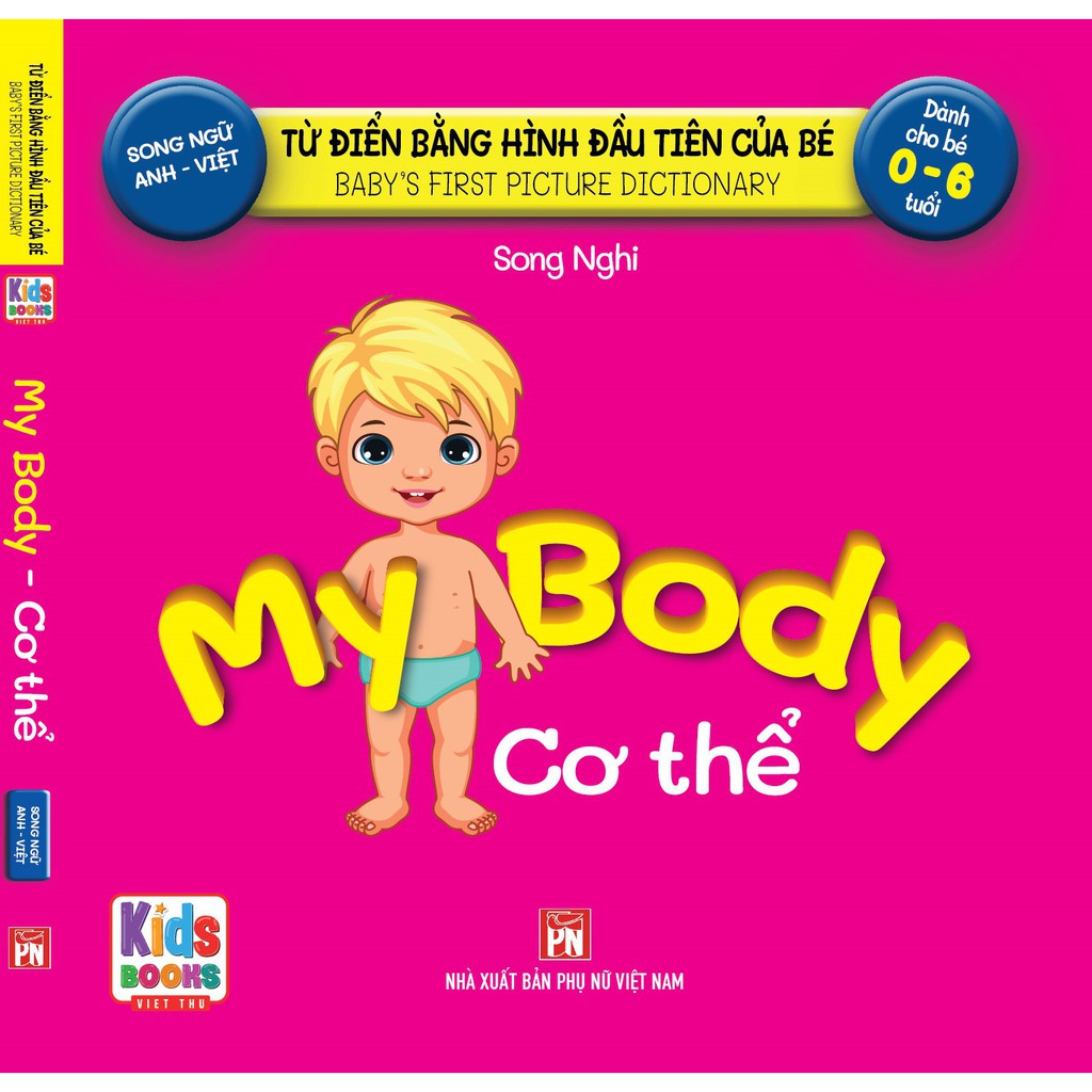 Sách - BabyS First Picture Dictionary - Từ Điển Bằng Hình - My Body - Cơ Thể (các trang đều là bìa Cứng chống nước)