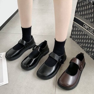(Sẵn đen lì 36) Giày lolita búp bê Ulzzang quai dán quốc dân siêu xinh